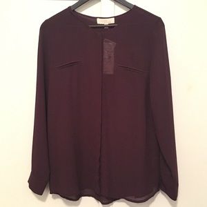 Sheer plum top